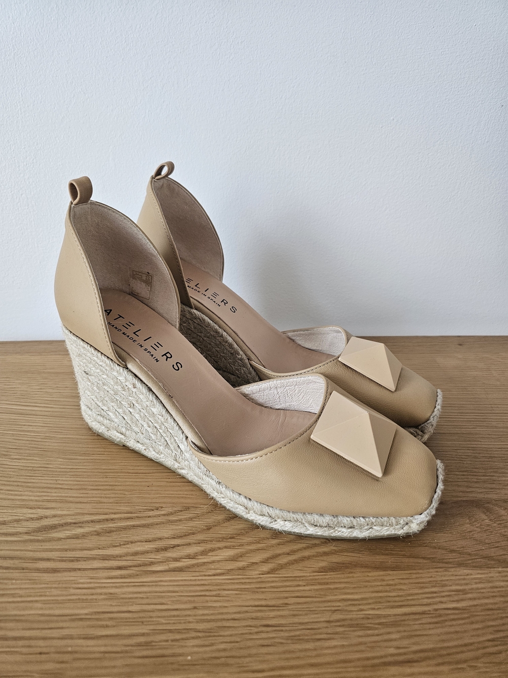 Ateliers Nude Tan Wedge Espadrille Pumps Size 39 (US 8.5)